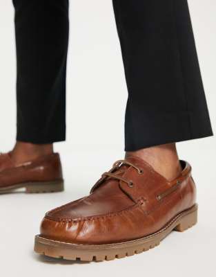 red tape tan derby boots