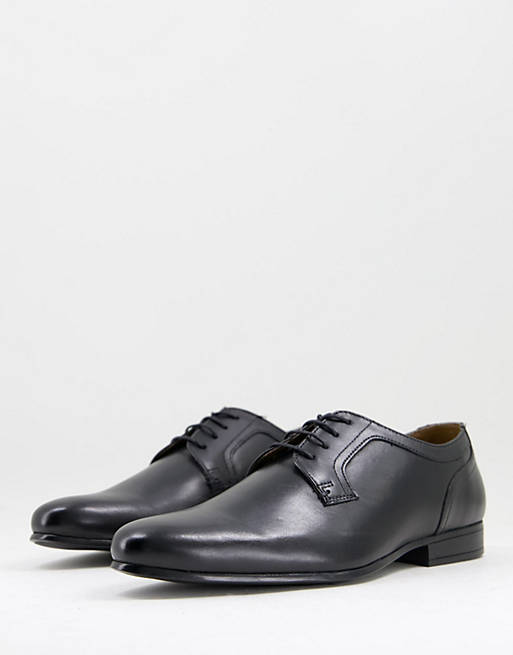 Red Tape derby shoes in black leather | ASOS