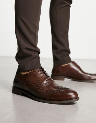 Red Tape leather brogues in brown