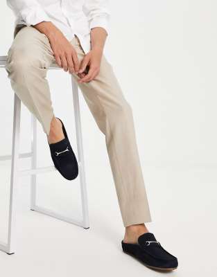 Red Tape Red Tape metal trim mule driver in navy suede