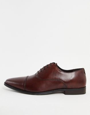 Red Tape oxford leather lace up shoes in brown