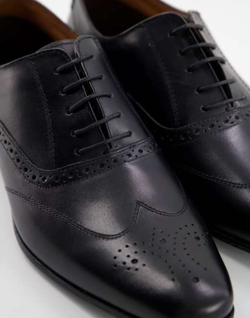 Red Tape – Oxford-Schuhe im Budapester-Stil aus Leder in Schwarz mit Schnürung, 4 von 4