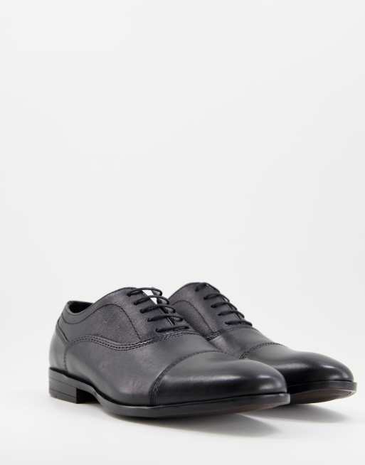 Red Tape - Scarpe Oxford stringate nere in pelle