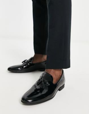 Red Tape - Sorte Loafers Med Kvast I Lak