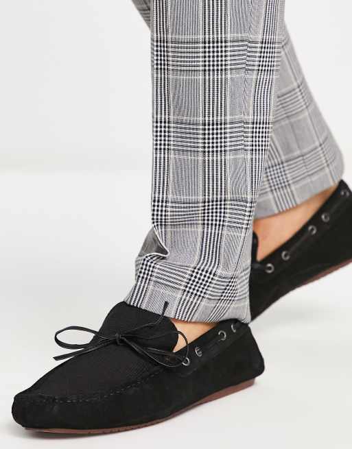 Red Tape - Suède loafers met kwastjes in zwart, 3 van 4