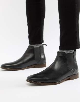red tape black chelsea boots