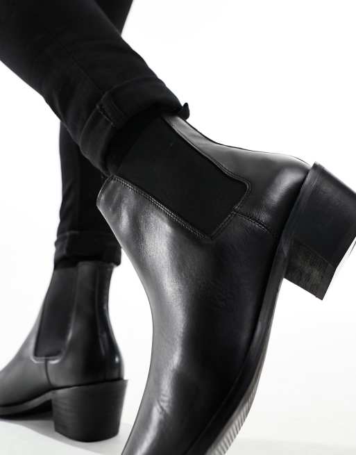 Red Tape - Western Chelsea boots met hak in zwart leer, 2 van 4