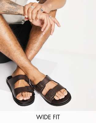wide fit slider slippers