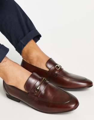 redtape brown loafers