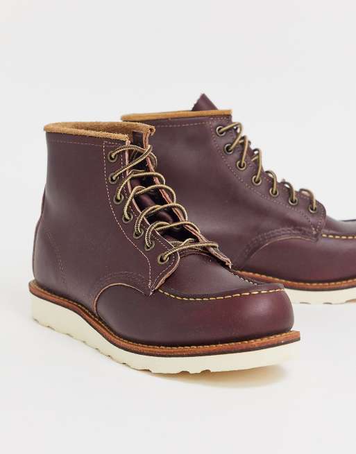 Red Wing classic 6 inch moc boots in oxblood leather