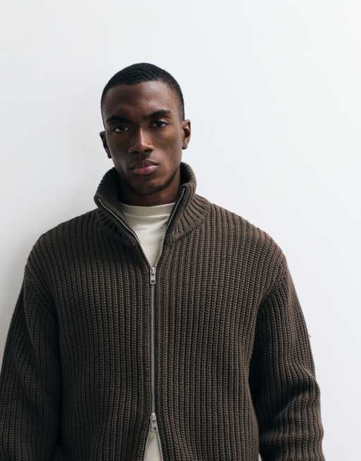 Redefined Rebel - Aron - Chaqueta marrón de punto de ochos, 2 de 5