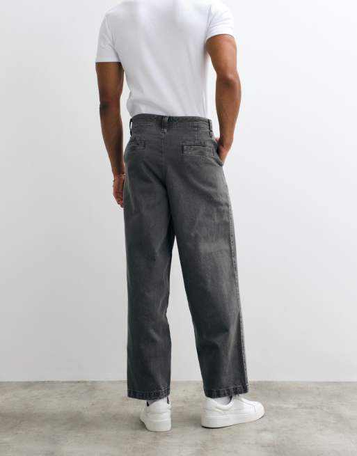 Redefined Rebel asgar baggy trousers in washed grey, 3 of 5