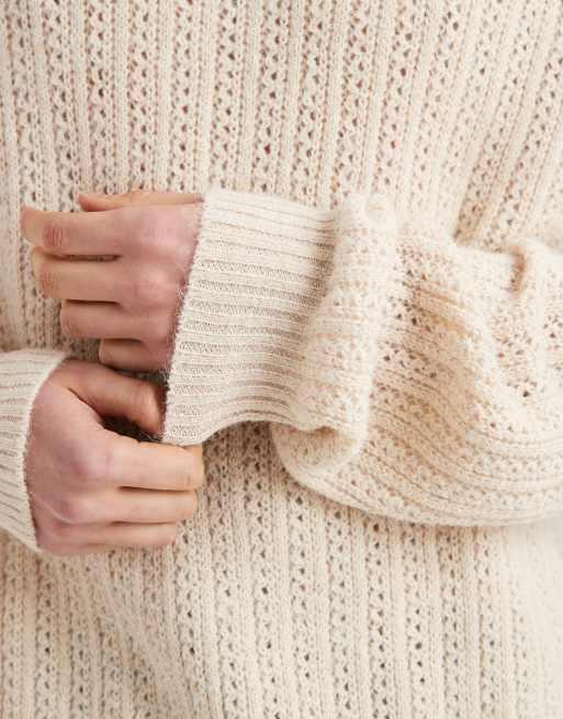 Redefined Rebel - Axel - Pull coupe carrée en maille - Beige, 5 de 5