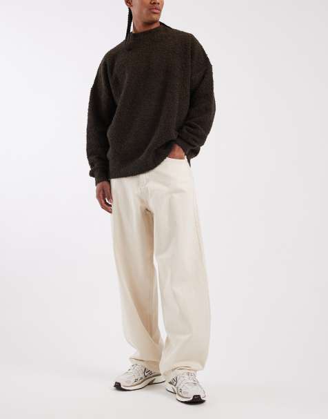 Redefined Rebel baggy denim jeans in off white