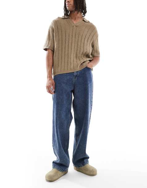 Redefined Rebel baggy jeans in washed blue - view 1