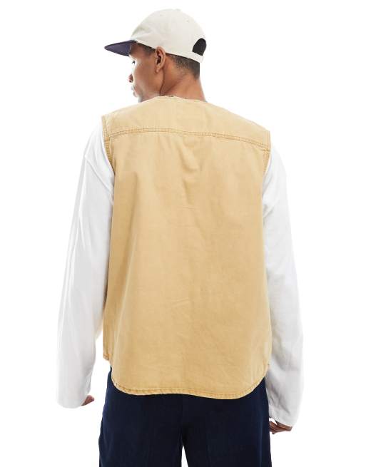 Redefined Rebel - Beige vest med gennemgående lynlås, 3 af 4