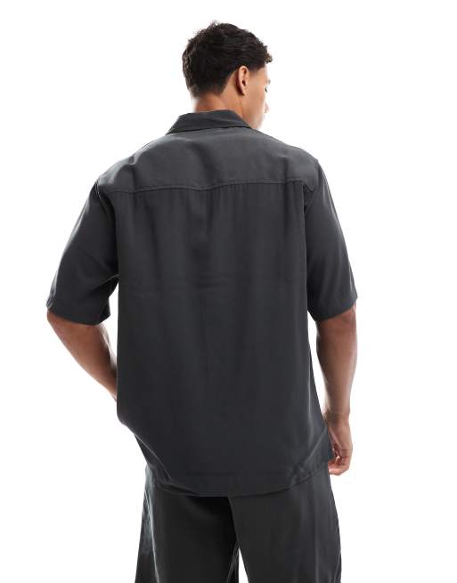 Redefined Rebel boxy shirt in grey, 4 of 4