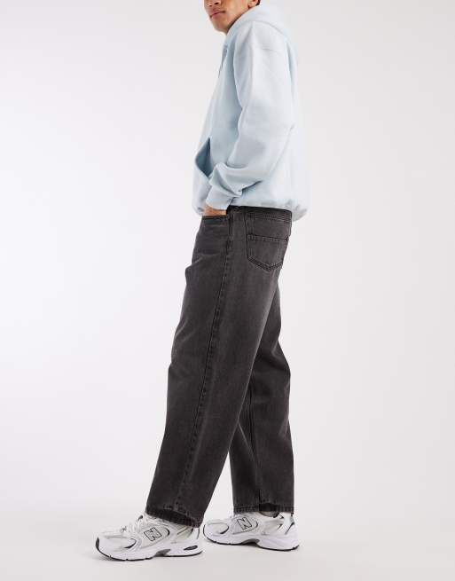 Redefined Rebel – Bronx – Svarta, tvättade jeans i baggy fit, 2 av 5