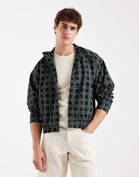 Redefined Rebel – Bryant – Mörkgrön, rutig jacka i oversize - view 1