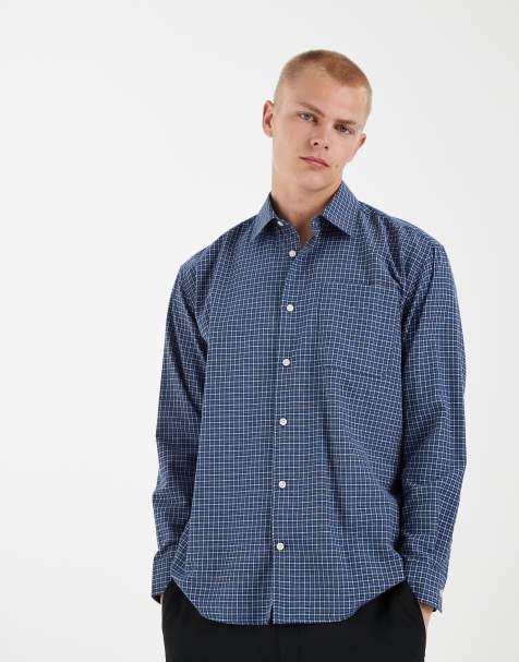 Redefined Rebel - Camisa azul a cuadros extragrande - view 1