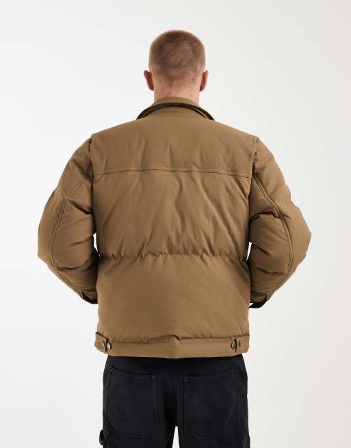 Redefined Rebel chaqueta acolchada de corte cuadrado y extragrande en marrón, 4 de 5