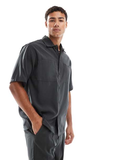 Redefined Rebel - Chemise coupe carrée - Gris - view 1