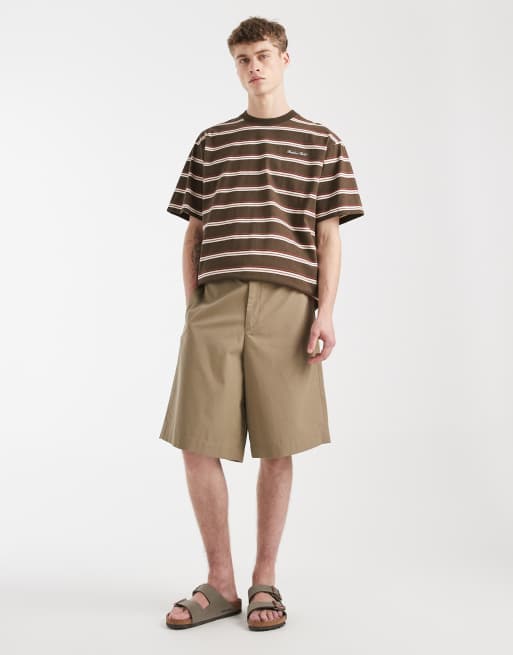 Redefined Rebel Damian baggy shorts in beige, 3 of 6