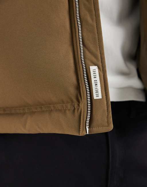 Redefined Rebel - Doudoune oversize coupe carrée - Taupe, 3 de 5