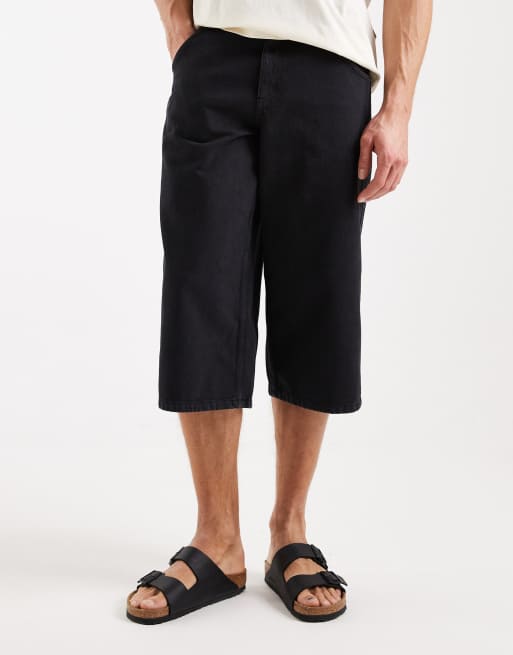 Redefined Rebel – Eddie – Bleksvarta, långa shorts med ledig passform, 2 av 5