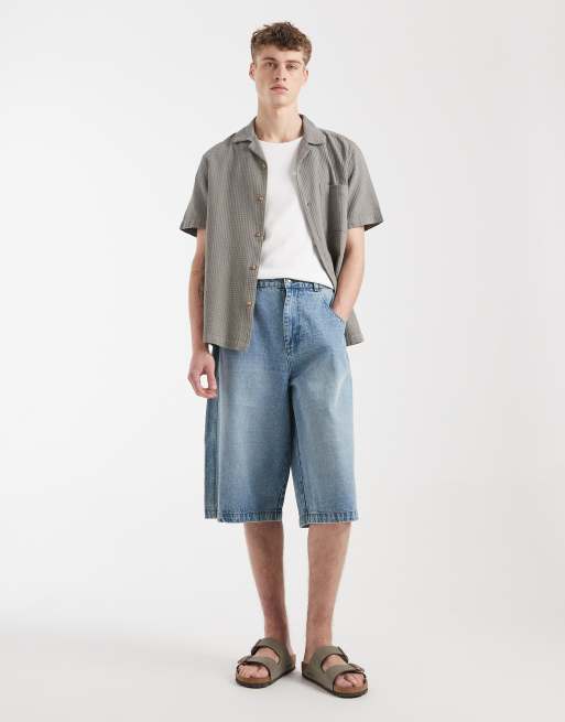 Redefined Rebel - Evan - Baggy denim short in lichtblauw, 2 van 5