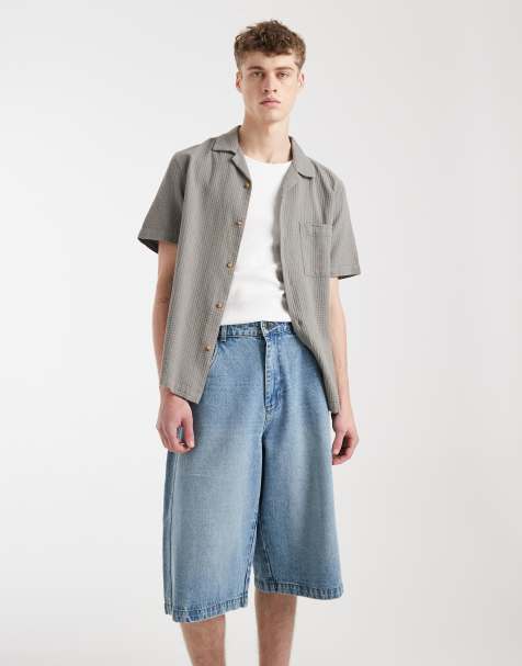 Redefined Rebel - Evan - Lyseblå posede denimshorts - view 1