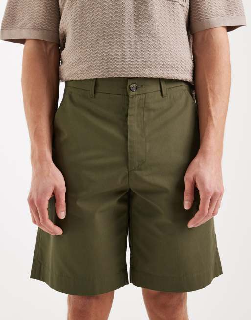 Redefined Rebel Fox loose fit shorts in dark green, 5 of 5