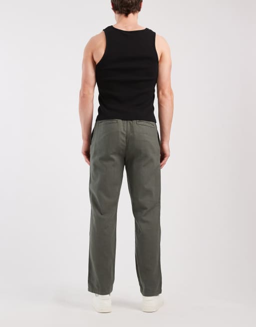 Redefined Rebel – Gus – Ciemnozielone spodnie comfort fit, 2 z 5