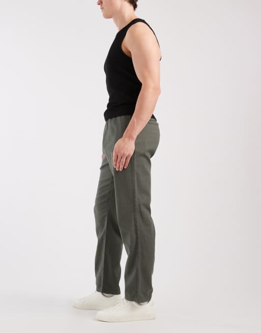 Redefined Rebel – Gus – Ciemnozielone spodnie comfort fit, 3 z 5