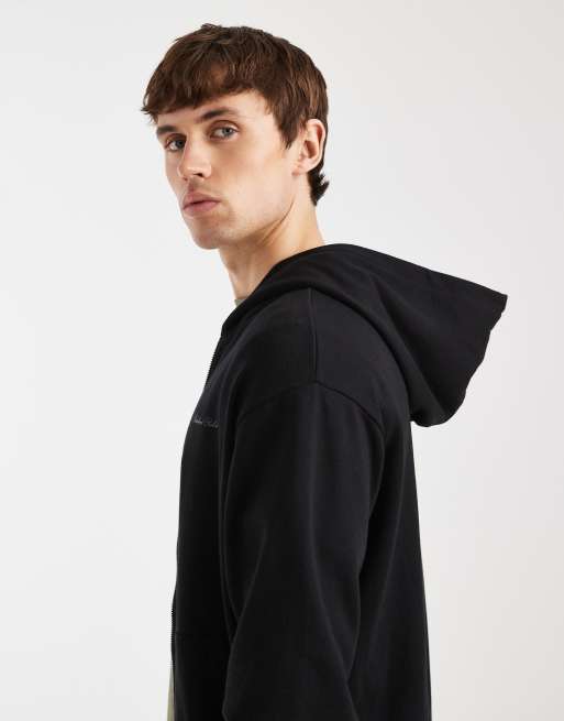 Redefined Rebel Jack double zip hoodie in black, 4 of 5