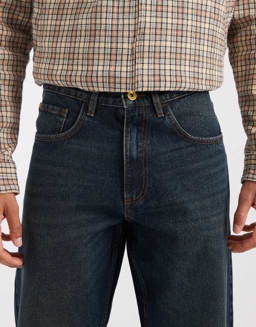 Redefined Rebel - Jean ample - Indigo foncé délavé , 5 de 5