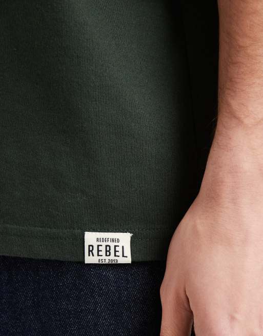 Redefined Rebel - John - T-shirt pesante verde scuro, 5 di 5