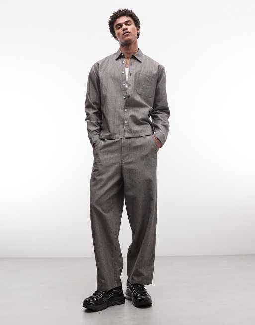 Redefined Rebel – Kastiges Oversize-Hemd in gestreiftem Grau, Kombiteil, 5 von 5
