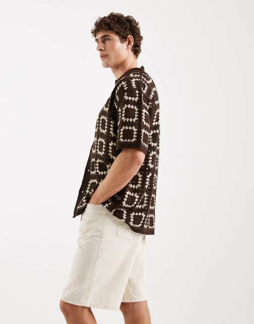 Redefined Rebel Kingston baggy fit denim shorts in neutral , 3 of 5