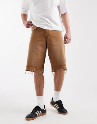Redefined Rebel Kingston Baggy Fit Distressed Denim Shorts In Blue