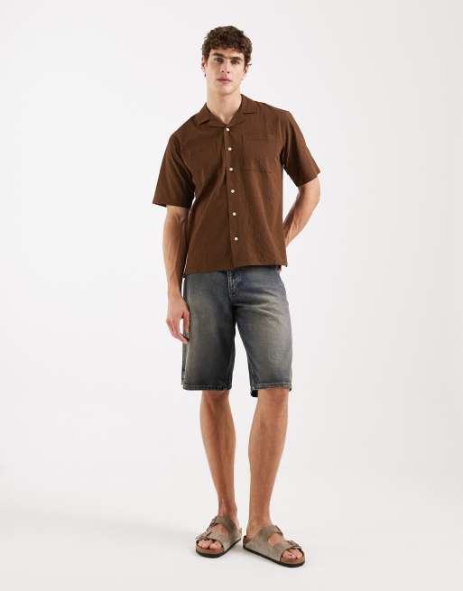 Redefined Rebel Kingston - Pantaloncini di jeans ampi blu polvere, 2 di 5