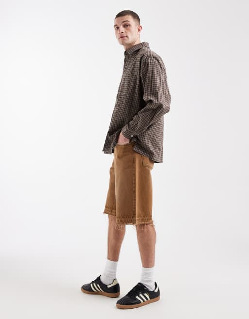 Redefined Rebel - Kingston - Pantaloncini di jeans ampi invecchiati marroni, 3 di 5
