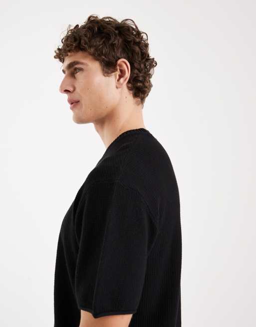 Redefined Rebel Lonzo boxy fit short sleeve tee in black, 5 of 5
