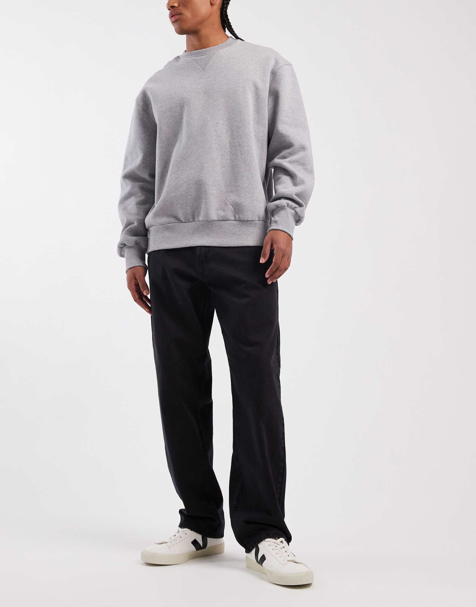 Переосмысленные джинсы свободного кроя Rebel черного цвета