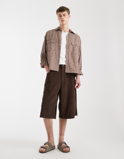 Redefined Rebel Luis baggy fit shorts in coffee, 2 of 5