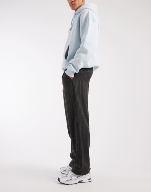 Redefined Rebel Luke trousers in grey stripe, 3 of 5
