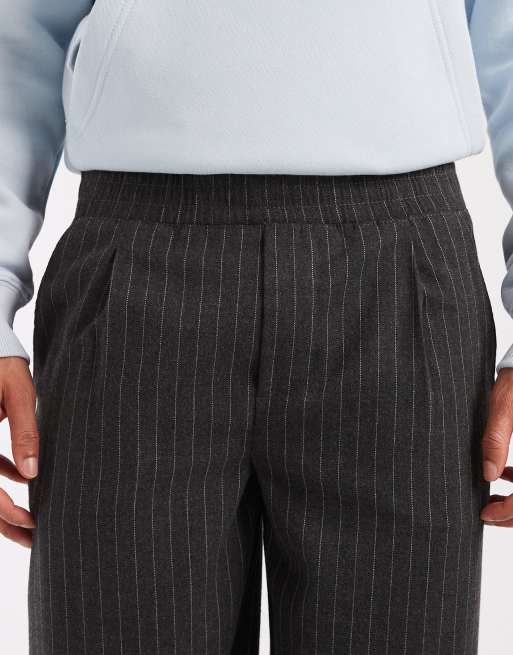 Redefined Rebel Luke trousers in grey stripe, 5 of 5