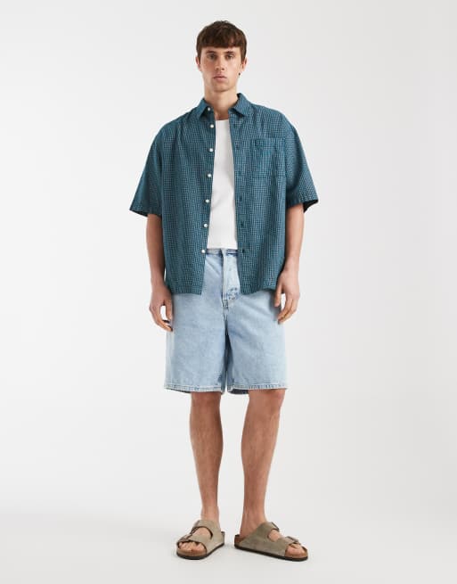 Redefined Rebel Magnus oversized shirt in green, 2 of 5