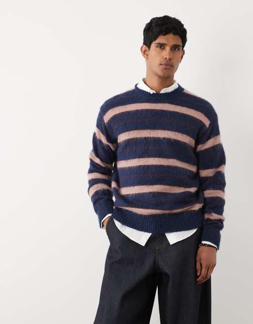 Redefined Rebel - Marco - Pull oversize en maille à rayures - Multicolore, 1 de 5