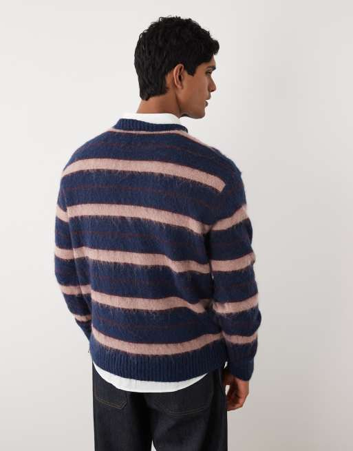 Redefined Rebel - Marco - Pull oversize en maille à rayures - Multicolore, 3 de 5